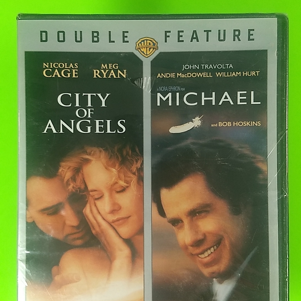 Double Feature Chick Flick! City of Angels/Michael, DVD, Factory Sealed